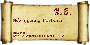 Négyessy Barbara névjegykártya